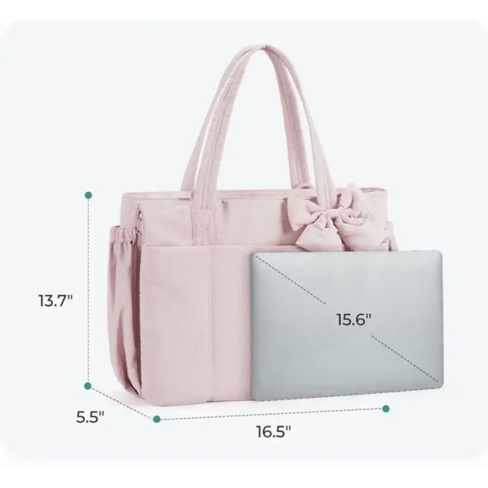 BAGSMART PufferCrossbody Laptop Bag for 15.6